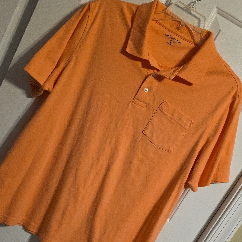 Croft & Barrow Vibrant Orange Polo Shirt T134